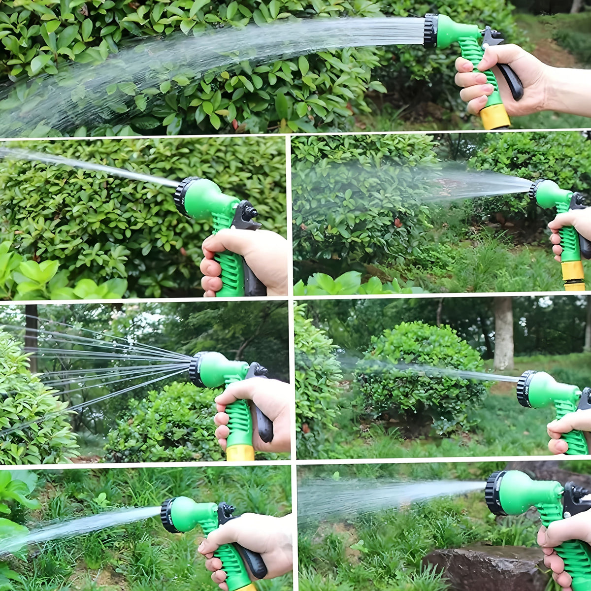 White Silver Gold portable camping shower, outdoor shower sprayer, 8L camping shower
