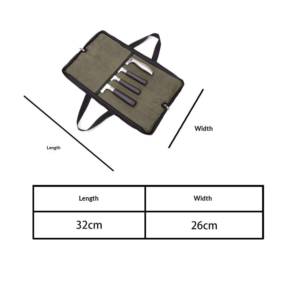 Knife Roll,Heavy Duty Knife Bag,Waxed Canvas knife Case