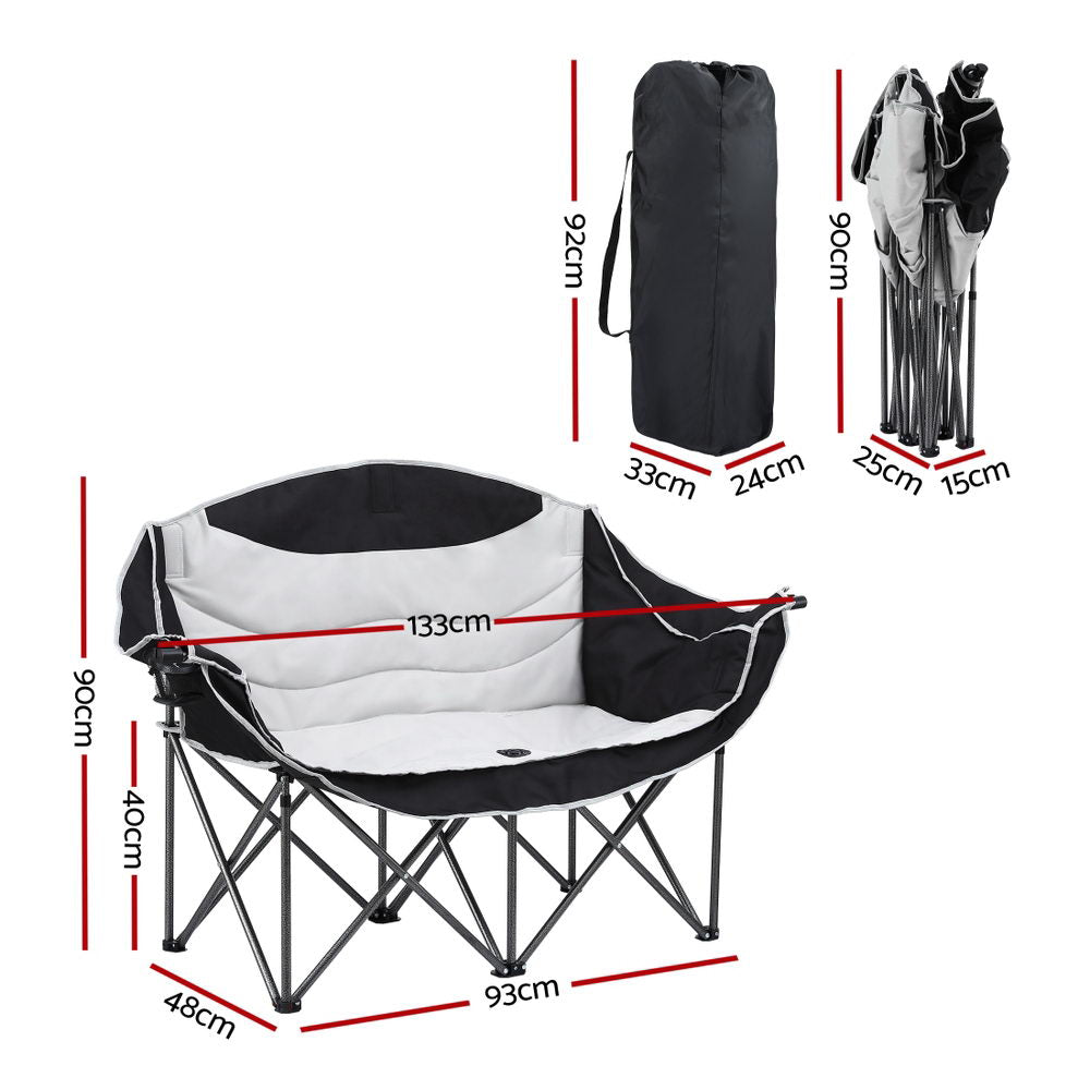 Weisshorn Camping Chair Double Folding Moon Chair