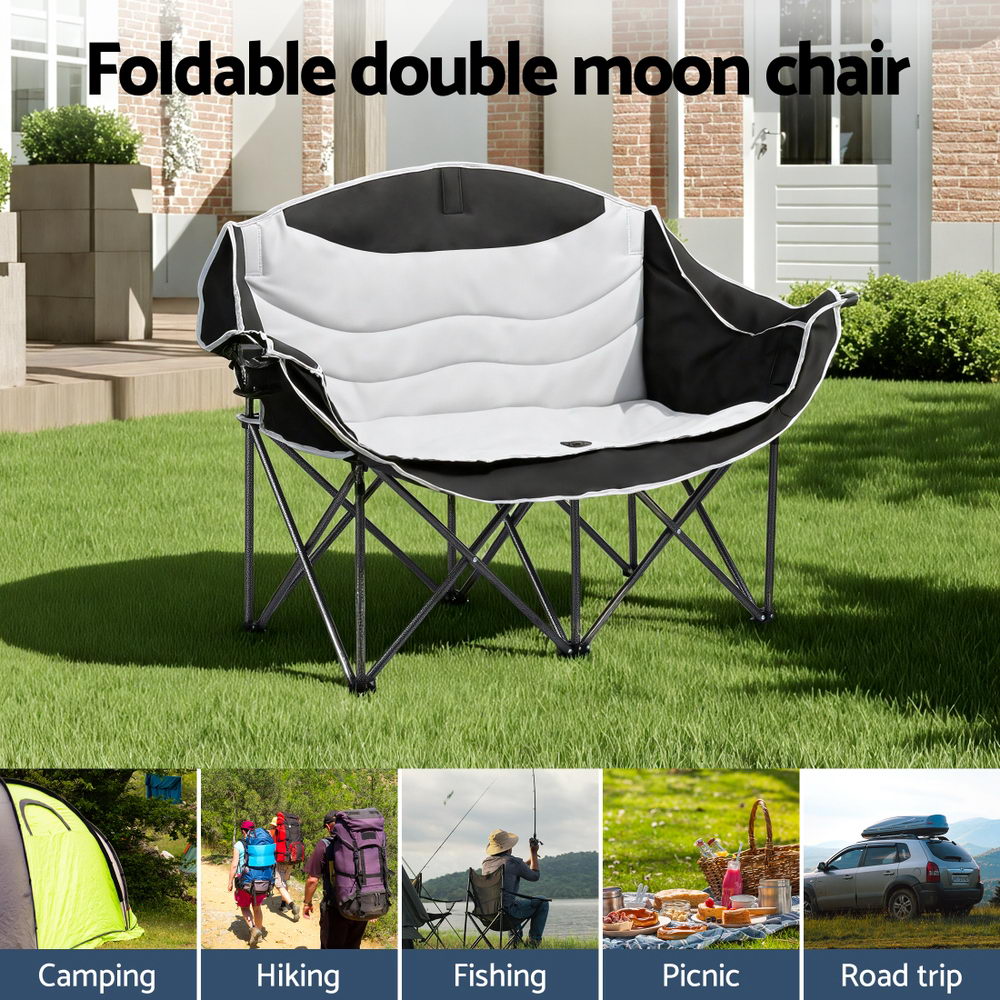 Weisshorn Camping Chair Double Folding Moon Chair