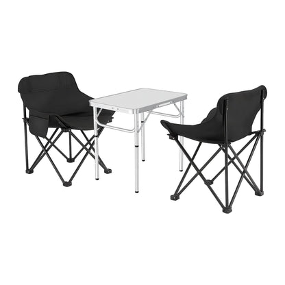 Weisshorn 3pc Camping Table Chair Set Outdoor Folding Aluminium Portable Picnic