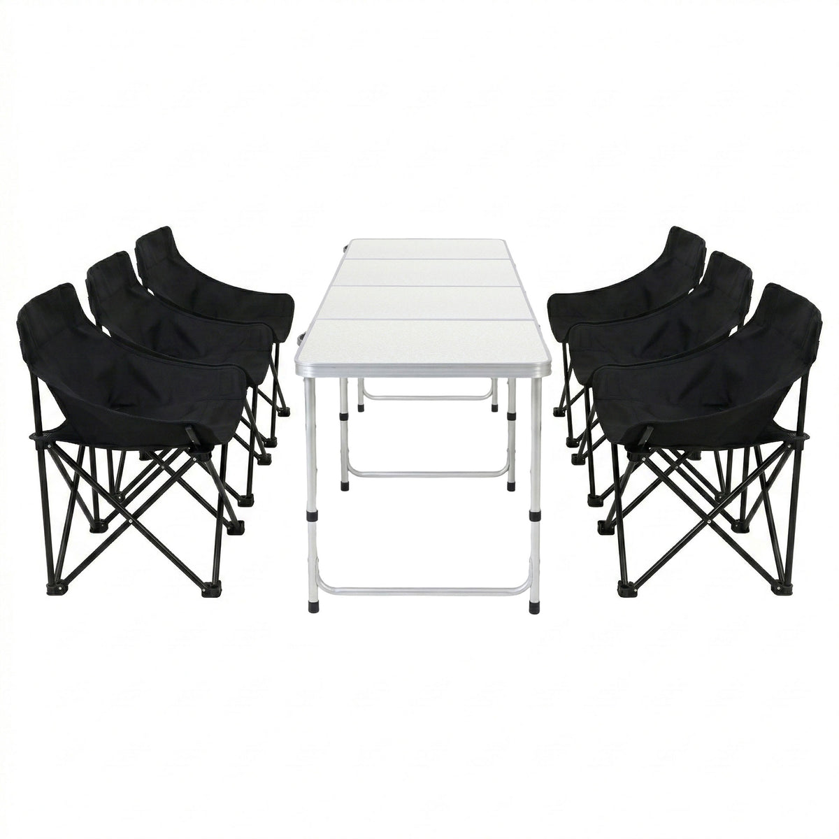 7pc Camping Table Chair Set Outdoor Folding Aluminium Portable Picnic