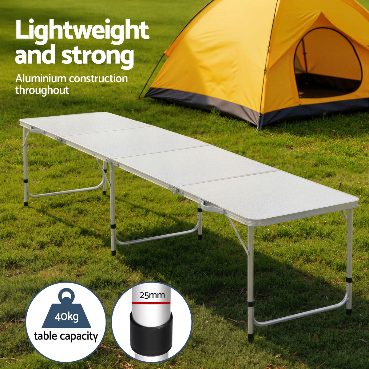 7pc Camping Table Chair Set Outdoor Folding Aluminium Portable Picnic