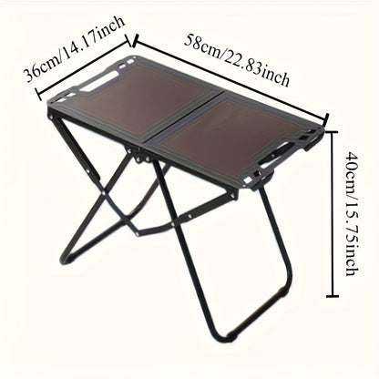 folding camping table, camping furniture, outdoor table, portable table, camping gear, Australian outdoors, picnic table, beach table, compact table, sturdy table-green