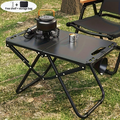 folding camping table, camping furniture, outdoor table, portable table, camping gear, Australian outdoors, picnic table, beach table, compact table, sturdy table-green