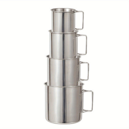 SUS304, outdoor cup set, camping cups, stainless steel cups, outdoor drinking vessels, mesh storage bag, Australian camping gear, family camping cups, stainless steel tumblers, picnic cups
