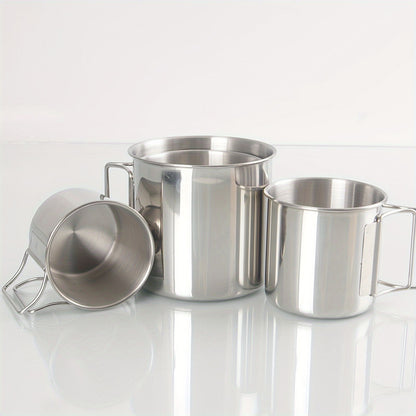 SUS304, outdoor cup set, camping cups, stainless steel cups, outdoor drinking vessels, mesh storage bag, Australian camping gear, family camping cups, stainless steel tumblers, picnic cups
