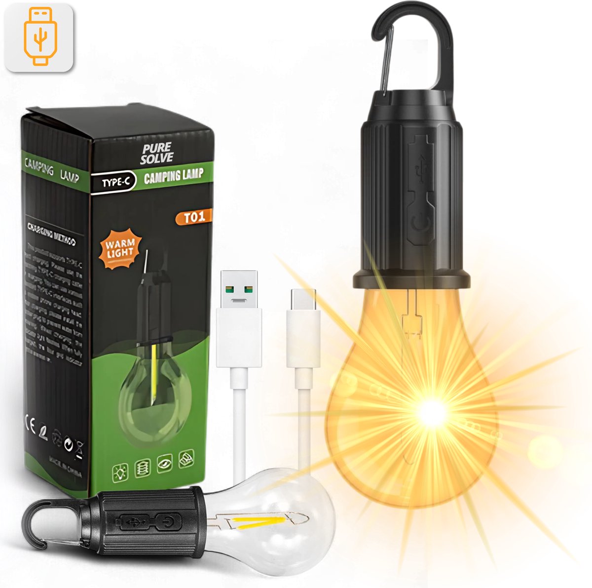 2-piece camping lamp - emergency lighting -