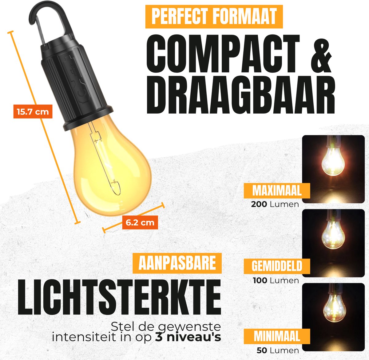 2-piece camping lamp - emergency lighting -