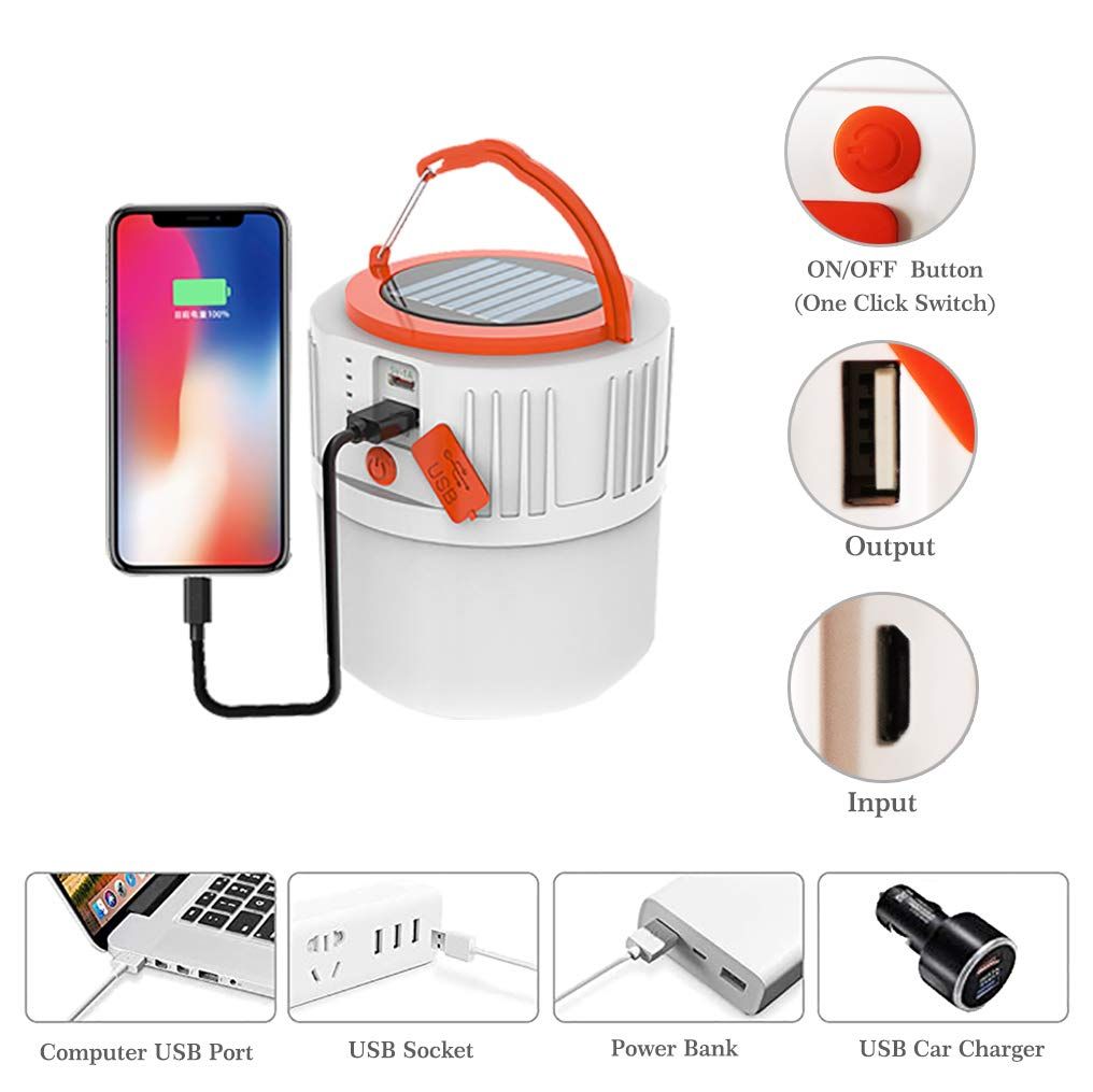Camping Lights, Rechargeable Camping Lantern Power Bank