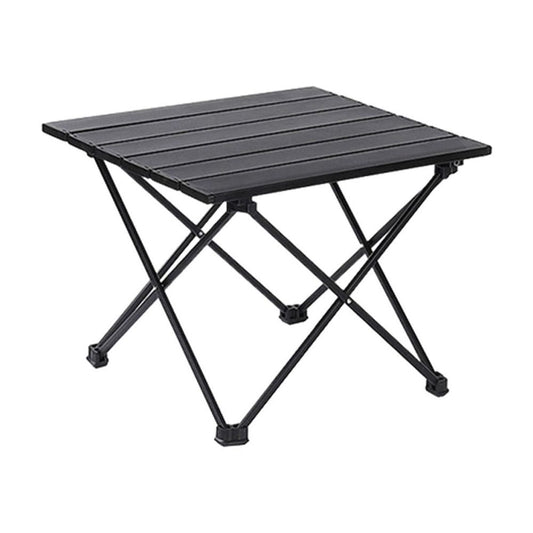 Camping Table, Folding Portable Camp Side Table, Lightweight Camping Table with Carry Bag, Ideal for Beach Outdoor Hiking Picnics BBQ Cooking Dining Kitchen, Black