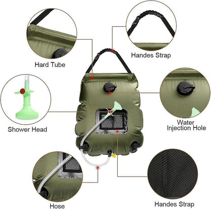 Camping Solar Shower Bag, Solar Shower Bag, Solar Camping Shower,