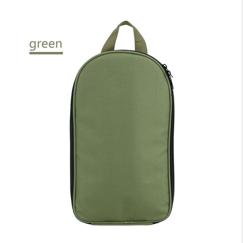 Portable Kitchen Utensil Storage Bag - Lightweight Organizer for Camping and Outdoor Cooking, Green