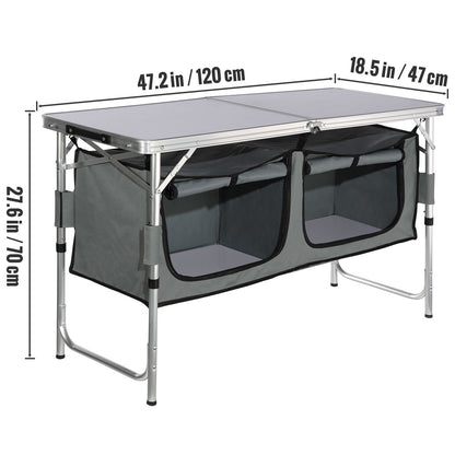Camping Kitchen Table, Quick set-up Folding Camping Table