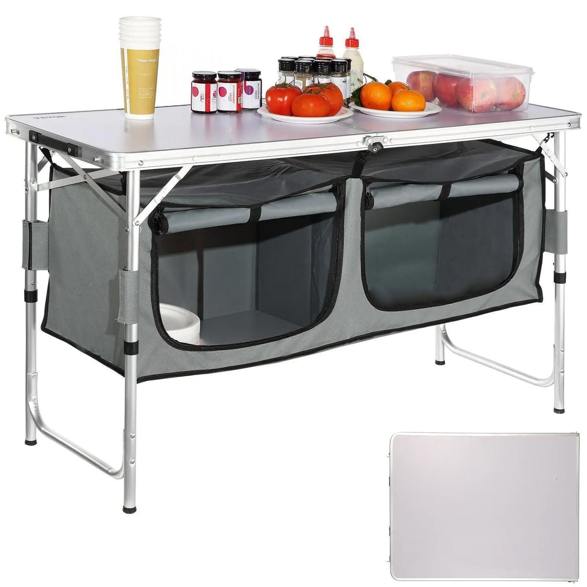 Camping Kitchen Table, Quick set-up Folding Camping Table