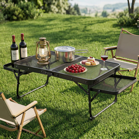 Weisshorn Camping Table Mesh Desktop Lightweight Portable Outdoor Folding Grill