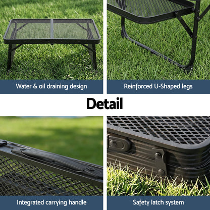 Weisshorn Camping Table Mesh Desktop Lightweight Portable Outdoor Folding Grill